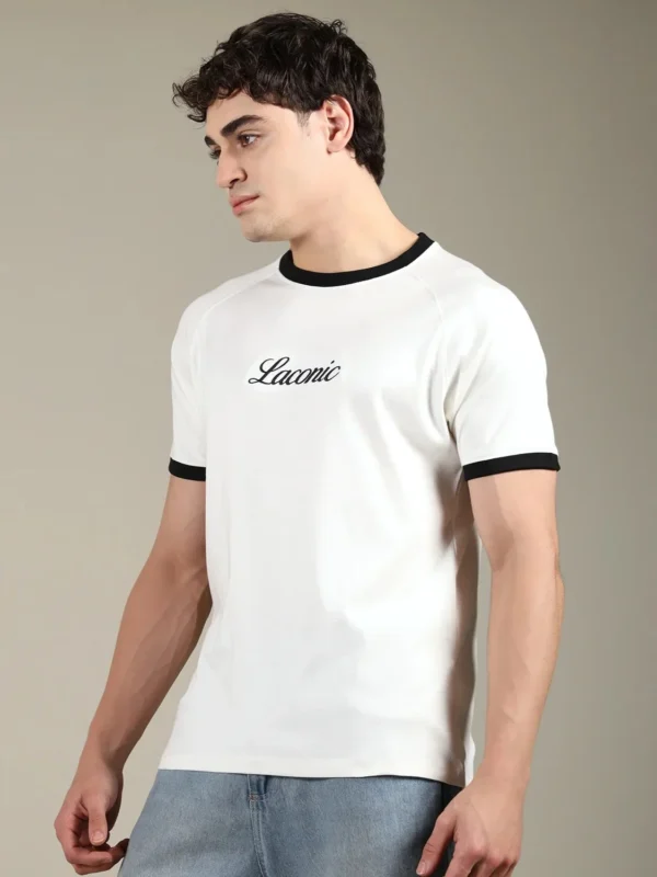 RAGLAN CREW WHITE 100% SUPIMA COTTON