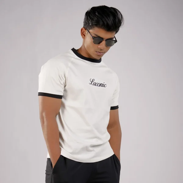 RAGLAN CREW WHITE 100% SUPIMA COTTON